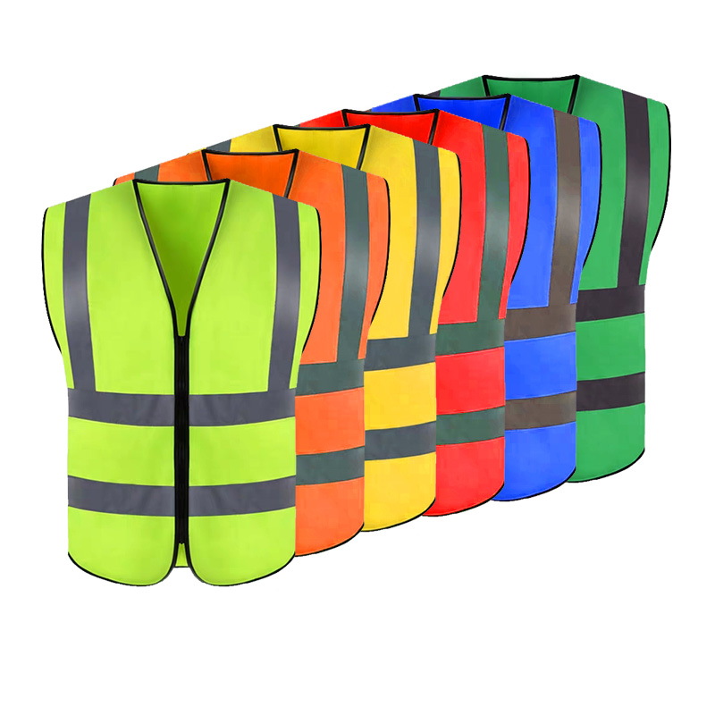 Reflective vests escort the people to travel safely